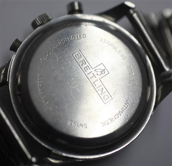 A gentlemans rare 1960s stainless steel Breitling Top Time chronograph manual wind wrist watch,